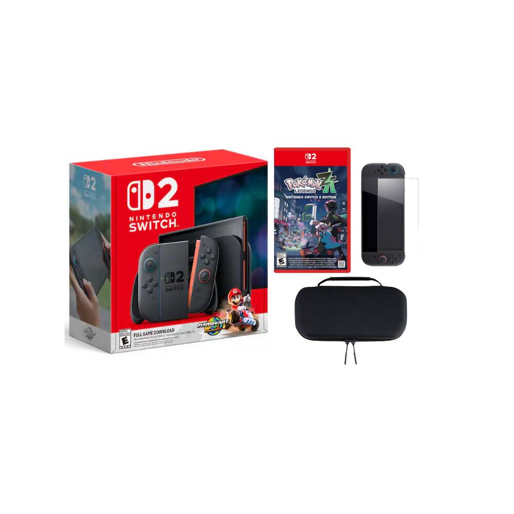 Switch 2 Mario Kart World Bundle With Accessories & Pokemon Z-A Game - Nintendo Switch 2