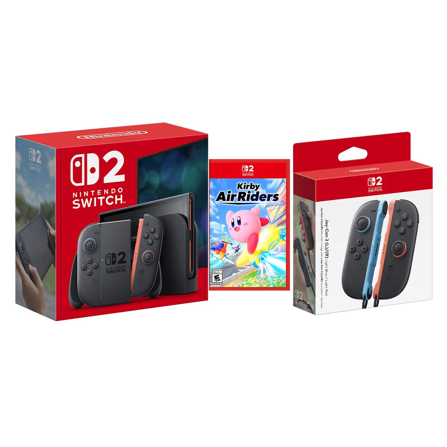 Switch 2 Console with Kirby Air Riders and Extra Joy-Cons Bundle - Nintendo Switch 2